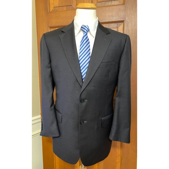 Jos. A.‎ Bank Signature Gold 100% Wool Sport Coat Mens 41R Black Jacket Blazer - Picture 1 of 13